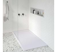 KOES - Receveur de douche en résine AMUR - 80x180 - Blanc RAL 9003