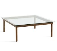 Kofi Table basse 100x100 cm Hay Noyer - Verre clair - HAY 941759