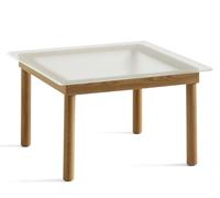 Kofi Table basse 60x60 cm Hay Chêne massif - Verre cannelé transparent - HAY 941703