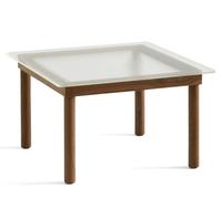 Kofi Table basse 60x60 cm Hay Noyer - Verre clair cannelé - HAY AB204 A818 AE46