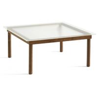 Kofi Table basse 80x80 cm Hay Noyer - Verre clair cannelé - HAY 941735