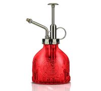KoGiio Verre Plantes Vaporisateur D'arrosage, 200ml Rétro avec Pompe Arrosoir, Une Main Darrosage Pulvérisateur Brumisateur pour Jardinage Plantes, Jardin, Nettoyage, L'alcool-Rouge-Buse Bronze