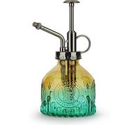 KoGiio Verre Plantes Vaporisateur D'arrosage, 200ml Rétro avec Pompe Arrosoir, Une Main Darrosage Pulvérisateur Brumisateur pour Jardinage Plantes, Jardin, Nettoyage, L'alcool-Marron/Vert-Buse Bronze