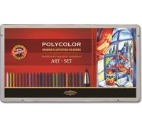 Koh-i-noor art crayons de couleur POLYCOLOR set de dessin 32 pcs dans boîte métallique