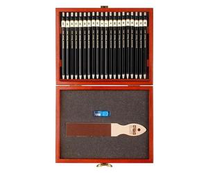 Koh-i-noor crayons TOISON D'OR set de luxe de 20 porte-mines dans un coffret en bois