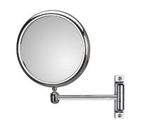 KOH-I-NOOR Miroir grossissant série doppiolo Art déco 23 cm avec structure en laiton chromé et cadre en ABS chrome, montage mural