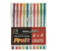 Koh-I-Noor NAGP10P stylo à encre gel Stylos à encre gel avec bouchon Bleu, Vert, Orange, Rose, Rouge, Violet, Blanc, Jaune 10 pièce(s) G