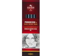 KOH-I-NOOR Progresso Set de crayons sans Bois Graphite(Set de 6)