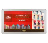 KOH Pastel rond doux f artiste Set de 48 pièces étui métallique