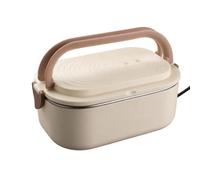Kohita Boîte à Repas Chauffante Avec Poignée, Électrique, Double Grille, | Boîte Chauffe-Repas Élève École Pour Bureau, École, Camion, Salle De Classe, Lieu De Travail, Camping, Brun
