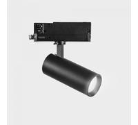 KOHL LIGHTING FAME Projecteur sur rail 185x, diamètre 75 mm, noir, 38°, 30 W, IRC 80, 3000 K, non gradable