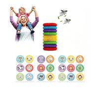 KOHVAN 100 Pcs Kit Anti Moustique : 10 Bracelets Spirale et 90 Patchs Anti Moustique Enfant et Adulte, pour Activités de Plein Air, Camping et Voyage