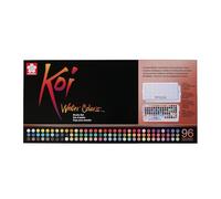 Koi Water Colors Studio Kit de peinture 96 godets avec peinture métallique, nacre et fluorescente