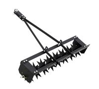 Koioplie Aérateur à Pointes à tracter en Acier Robuste, Outil décompactage | Acier antirouille - 8 disques à pointes étoile - pénétration 5 cm - lest 40 kg ajustable - attelage universel tracteur