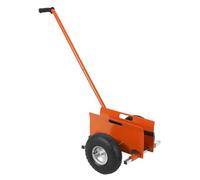 Koioplie Chariot à Panneaux 300 kg - Diable de Manutention Professionnel, Roues Pleines Caoutchouc 25 cm, Poignée Longue 99 cm - Transport Plaque de Plâtre, Porte, Contreplaqué - Orange-rougeur