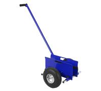 Koioplie Chariot à Panneaux 300 kg - Diable de Manutention Professionnel, Roues Pleines Caoutchouc 25 cm, Poignée Longue 99 cm - Transport Plaque de Plâtre, Porte, Contreplaqué - Bleu