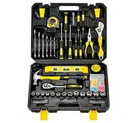 Koioplie Coffret à outils complet 108 pièces pour réparation auto | Acier allié trempé antirouille, mallette compacte, 108 pièces (douilles 8-22mm, clés, tournevis). Idéal pour auto, maison