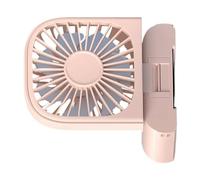 kokdid Ventilateur portatif silencieux avec fonction miroir, facile à transporter dans un sac pour l'été, soulagement de la chaleur, ventilateur rechargeable par USB