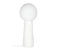 Kokeshi medium lampadaire abat-jour blanc / base blanche Pulpo - 8501WW