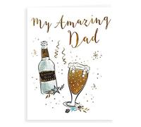 Koko Designs Carte d'anniversaire contemporaine de luxe pour papa 20,3 x 15,2 cm