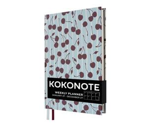 Kokonote | Agenda 2027 Cherry Breeze - Semainier A5, Agenda Annuel, Planner | Agenda professionnel 2027 semainier | 15 x 21,5 cm, couverture rigide | 192 pages | 2 rubans marque-pages, onglets