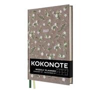 Kokonote | Agenda 2027 Cozy Bloom - Semainier A5, Agenda Annuel, Planner | Agenda professionnel 2027 semainier | 15 x 21,5 cm, couverture rigide | 192 pages | 2 rubans marque-pages, onglets