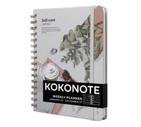 Kokonote | Agenda 2027 Self Care Club - Semainier A5 Spirale, Agenda Annuel | Agenda professionnel 2027 semainier | 18 x 21,5 cm, spirale, couverture rigide | 192 pages | 2 pages de stickers