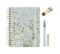 Kokonote Agenda Semainier 2026 2027 Fleurs | Weekly Planner + Stylo + Porte-Stylo