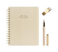 Kokonote Agenda Semainier 2026 2027 Gri | Weekly Planner + Stylo + Porte-Stylo