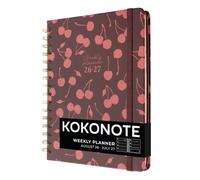 Kokonote - Agenda Semainier 2026 2027 Rouge | Weekly Planner, Agenda 2026 2027 Étudiant, Fourniture Scolaire Université