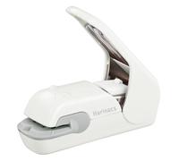 Kokuyo Agrafeuse sans agrafes Harinacs, sans trou pour bureau et portable, jusqu'à 5 feuilles sans reliure d'agrafes, agrafeuse compacte sans trou portable, blanc pâle, importé du Japon (SLN-MPH105PW)