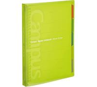 Kokuyo Campus RU-P333NYG Classeur de format moyen avec 5 intercalaires, 26 trous, pouvant contenir jusqu'à 100 feuilles B5, jaune vert
