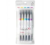 Kokuyo Surligneurs PM-MT201-5S - Lot de 5, double pointe, 5 couleurs - Import Japon