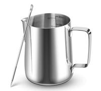 Kolamom Pichet Lait Inox 350ml, Pot à Lait avec Mesure Mark pour Faire Mousse le Lait, des Capuccinos, des Jus