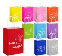 Kolldenn Lot de 40 sacs avec verset de la Bible espagnol en vrac avec poignées - Cadeaux inspirants de style bohème, biblique, religieux, pour l'église, le dimanche, l'école, la fête des mères, un