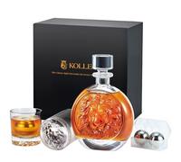 Kollea Carafe à whisky Lion pour homme avec deux verres et deux pierres de glace