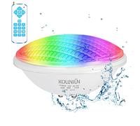 KOLLNIUN Eclairage Piscine LED Lumières Sous-Marines, PAR56 Lampe Piscine Projecteur, LED Submersible Piscine, 40W-RGB Avec Télécommande Pool Light, 12V AC/DC IP68 Lampe de Etanche