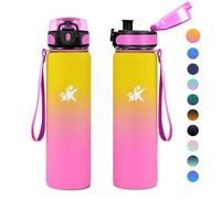 KollyKolla Bouteille Isotherme 500ml, Bouteille Isotherme en Acier Inoxydable, Gourde Inox sans BPA, Réutilisable, Gourde Isotherme pour Enfant, École, Bureau, Outdoor, Sport, Gym