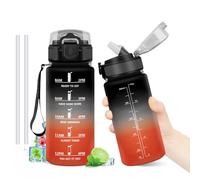 KollyKolla Gourde 500ml, Bouteille d'eau de Motivation avec Marqueur de Temps, Étanche et Réutilisable, Gourde avec Paille sans BPA, Bouteille Réutilisable pour l'école, Sport, Bureau, Yoga, Camping