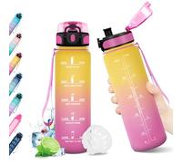 KollyKolla Gourde Enfant, Gourde Sport 500ml, Petite Gourde sans BPA, Étanche, Bouteille d'eau avec Marqueur de Temps et Filtre, pour Enfant, Garçon, Fille, Maternelle, l'école, Sport, Camping