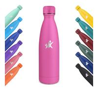 KollyKolla Gourde Isotherme, 500ml, Bouteille d'eau sans BPA, Gourde Inox Reutilisable, Isolation Double Paroi, Bouteille Isotherme Acier Inoxydable, pour Enfant, Adulte, Sport, École - Rose Rouge
