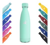 KollyKolla Gourde Isotherme, 500ml, Gourde Inox sans BPA, Isolation Double Paroi, Bouteille d'eau Reutilisable, Bouteille Isotherme Acier Inoxydable, pour Enfant, Adulte, Sport, École - Bleu Vert