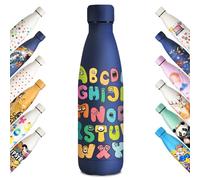 KollyKolla Gourde Isotherme Enfant, Gourde Inox 500ml, Impression 3D Gourde Isotherme, Sans BPA, Gourde Reutilisable, Bouteille Isotherme pour Enfant, Adultes, Sport, Bureau