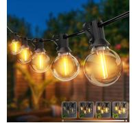kolpop Guirlande Guinguette G40, Dimmable avec Minuterie, Étanche, pour Jardin, Terrasse et Balcon
