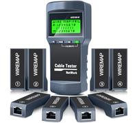 KOLSOL Kit testeur de câble réseau RJ45 avec 8 unités à distance, compteur de longueur LAN Ethernet pour câbles Cat5/Cat5e/Cat6/Cat6e - Localisez le point de rupture, la mesure de la longueur et la