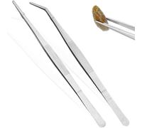 KOLZEMV 2 Pièces Pince Cuisine 30 cm, pince cuisine, pince de cuisine, pince cuisine inox, pince alimentaire cuisine, Pince Cuisine Inox Professionnel, Pince de Cuisine pour Cuisiner Griller et Cuire