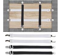 KOLZEMV 4 Pièces Tendeur Drap Housse, 20-130CM Tendeurs De Drap RéGlables pour Drap De Lit, attache drap housse, tendeur drap housse, Attache pour draps, Matelas, Planche à Repasser ou canapé