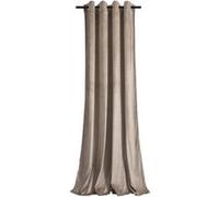 KOMA Rideau à oeillets en velours occultant Beige 140x250 cm Beige G