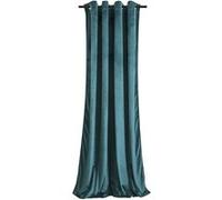 KOMA Rideau à oeillets en velours occultant Turquoise 140x250 cm Turquoise G