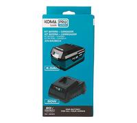 Koma Tools Pack batterie Li-ion 20V 4,0 Ah et chargeur 20V 60W